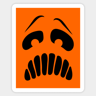 Ghostly Jack-o-Lantern Face Sticker